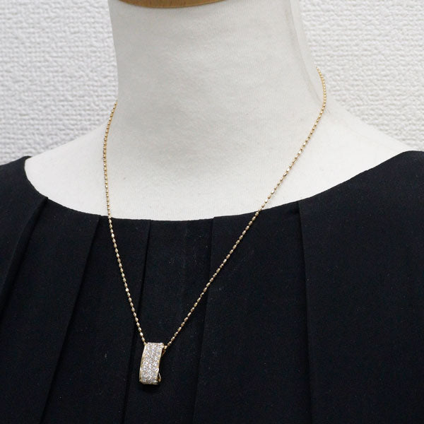 K18YG ダイヤモンド ペンダントネックレス 1.70ct パヴェ