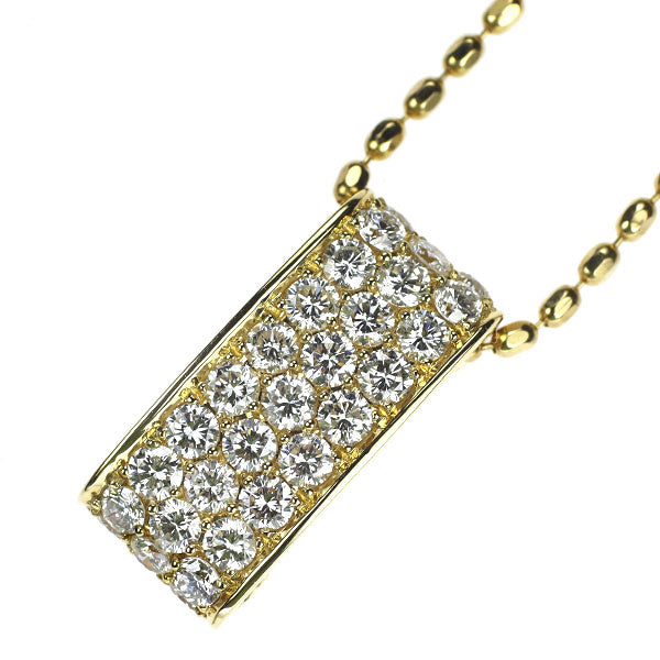 K18YG ダイヤモンド ペンダントネックレス 1.70ct パヴェ