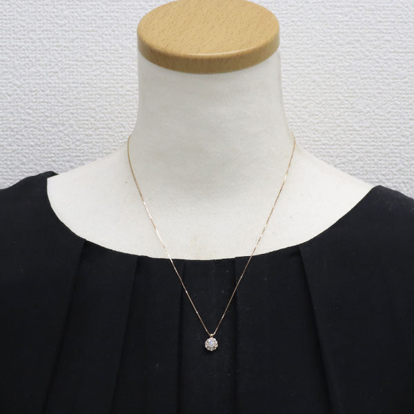 K18PG ダイヤモンド ペンダントネックレス 0.339ct J I1 G D0.20ct