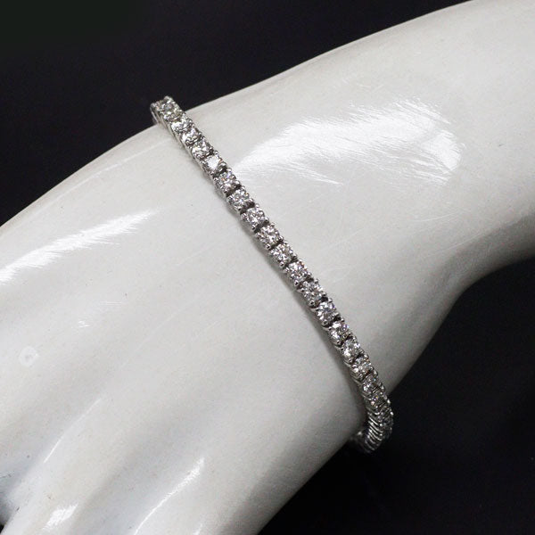 Pt850 H&C ダイヤモンド テニス ブレスレット 5.33ct