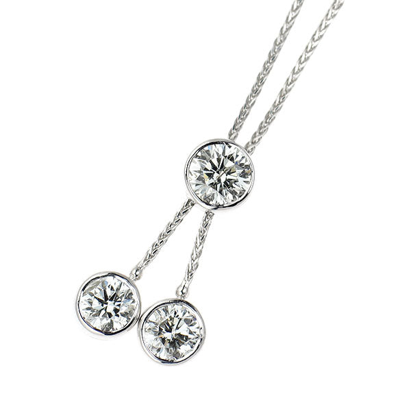 K18WG ダイヤモンド ペンダントネックレス 1.00ct