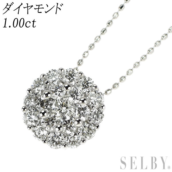 K18WG ダイヤモンド ペンダントネックレス 1.00ct