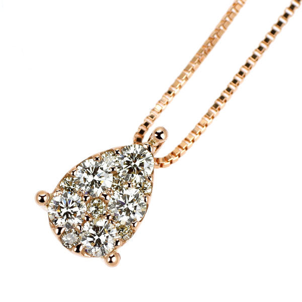 K18PG ダイヤモンド ペンダントネックレス 0.45ct