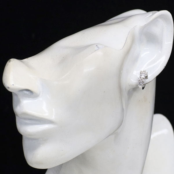 K18WG ダイヤモンド ピアス 0.62ct フープ — セルビーオンラインストア