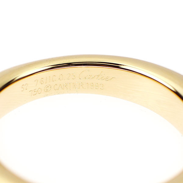 カルティエ K18YG ダイヤモンド リング 0.25ct エリプス 52号