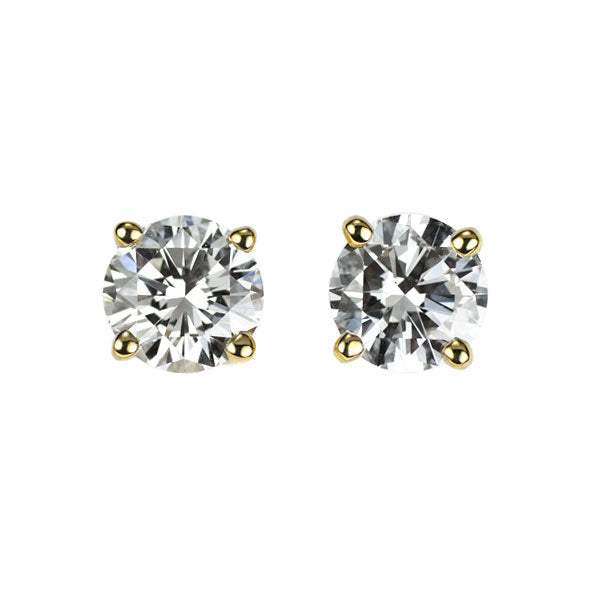 カルティエ K18YG ダイヤモンド ピアス 1.05ct E/F VS2 VG/G 1895
