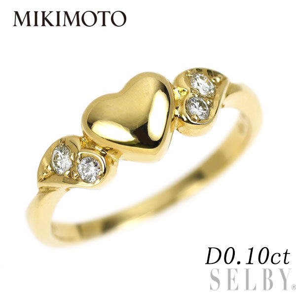 ミキモト K18YG ダイヤモンド リング 0.10ct ハート