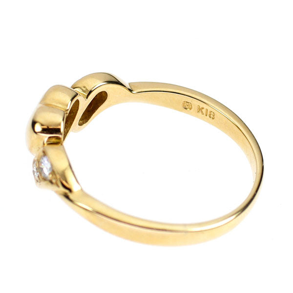 ミキモト K18YG ダイヤモンド リング 0.10ct ハート