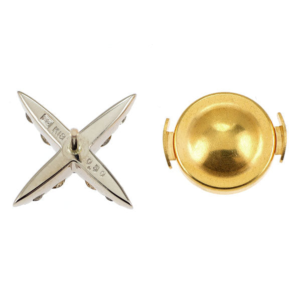 カシケイ K18BG ブラウン ダイヤモンド ピンブローチ 0.50ct