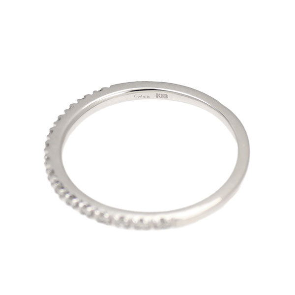 スタージュエリー K18WG ダイヤモンド リング 0.08ct ハーフエタニティ ピンキー