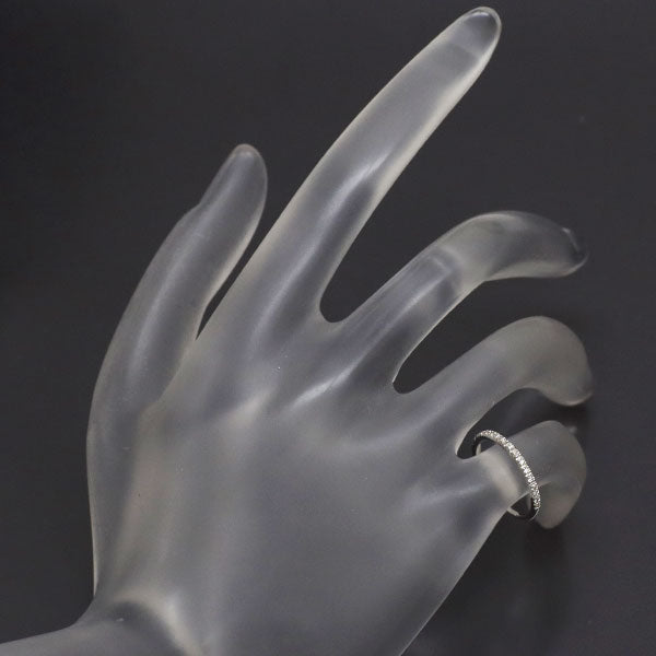 スタージュエリー K18WG ダイヤモンド リング 0.08ct ハーフエタニティ