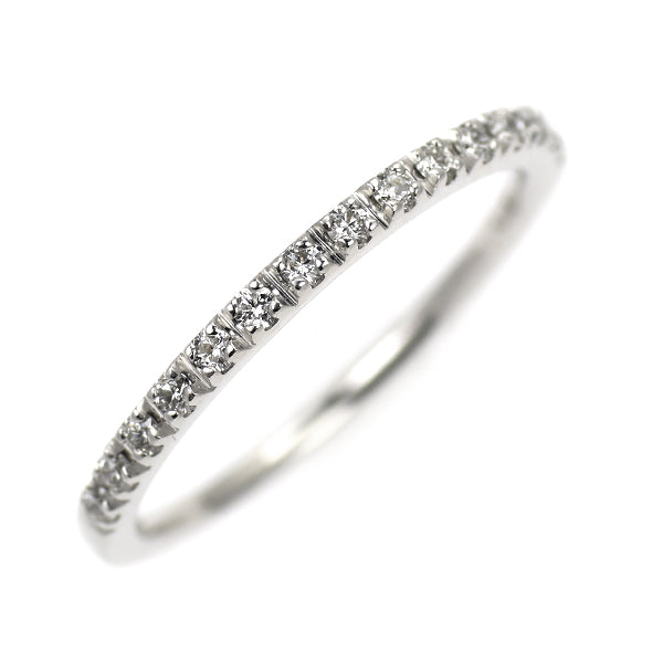 スタージュエリー K18WG ダイヤモンド リング 0.08ct ハーフエタニティ