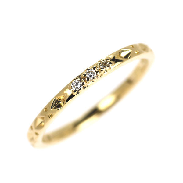 スタージュエリー K18YG ダイヤモンド リング 0.01ct ピンキー