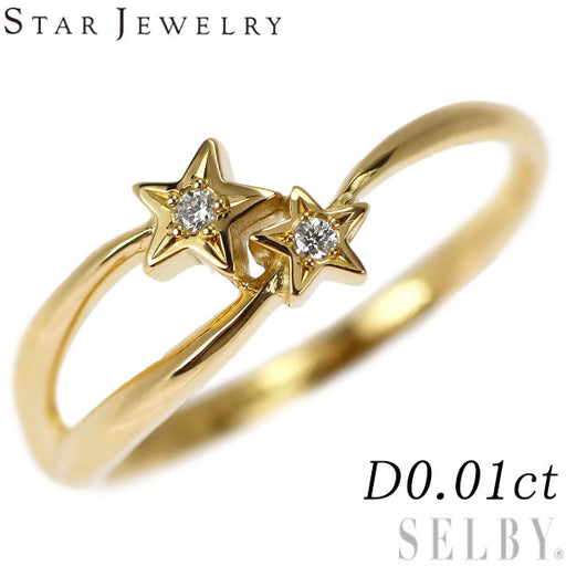 ひか様スタージュエリー✨k18WGダイヤモンド0.04ctピンキーリング⭐︎ スタージュエリー K18YG ダイヤモンド ピンキーリング 0.01ct スター