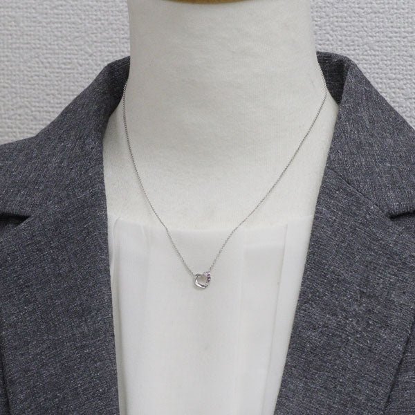 スタージュエリー K18WG ピンクサファイア ペンダントネックレス ハート