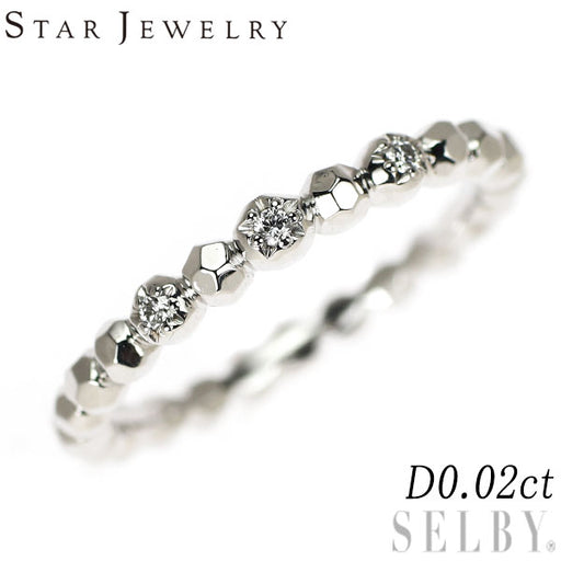 スタージュエリー K18WG ダイヤモンド リング 0.02ct ピンキー