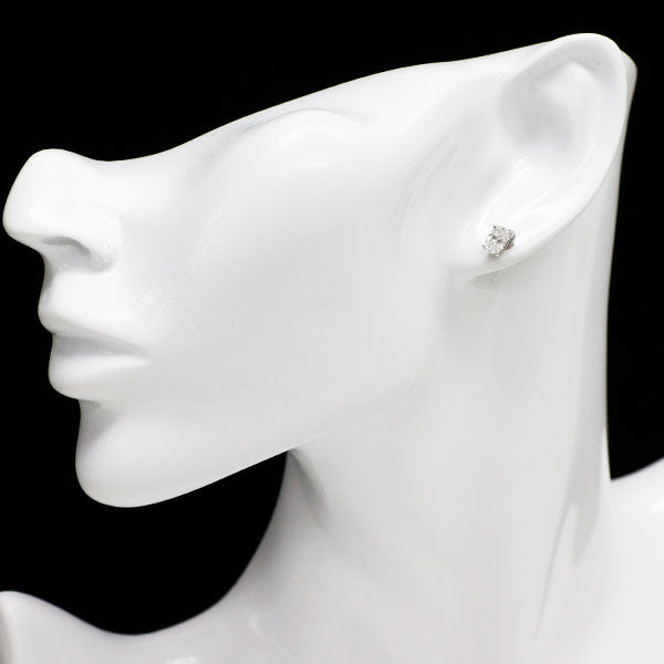 ティファニー Pt950 オーバルカット ダイヤモンド ピアス 1.02 D/E VS2 キャッチ社外 《セルビー銀座店》【中古】