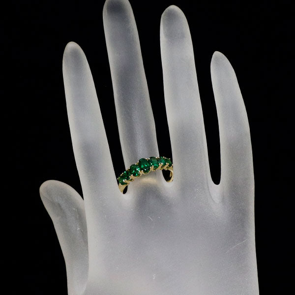 GSTV K18YG グリーン ガーネット ダイヤモンド リング 1.55ct D0.03ct
