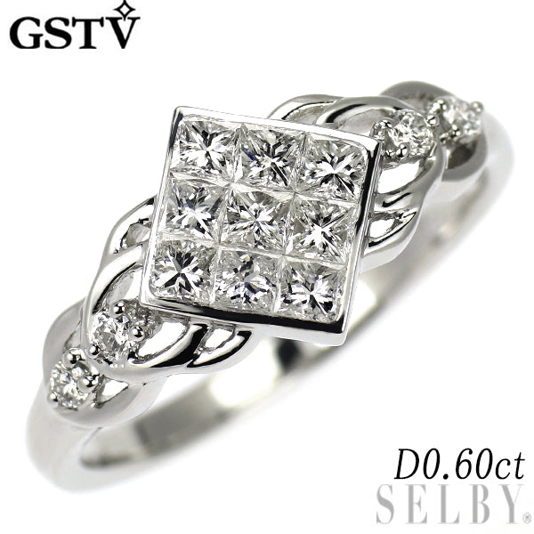 GSTV Pt950 ダイヤモンド リング 0.60ct ミステリーセッティング