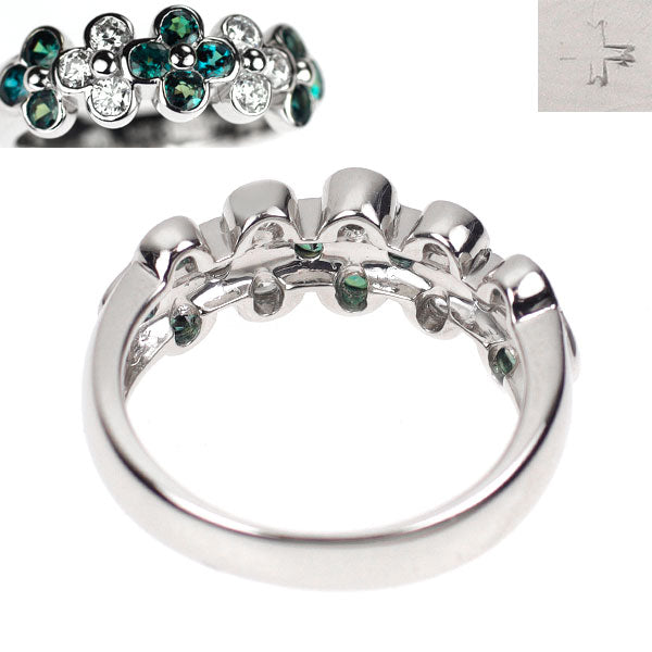 サザンクロス 希少 Pt900 アレキサンドライト ダイヤモンド リング 0.80ct D0.38ct フラワー