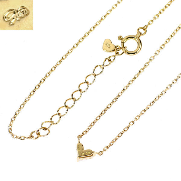 スタージュエリー K18YG ダイヤモンド ペンダントネックレス 0.10ct ミステリアスハート