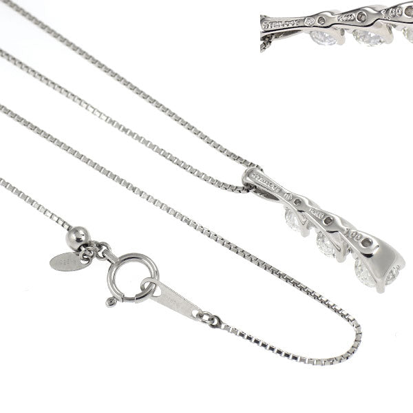 トリロジー Pt900/ Pt850 ダイヤモンド ペンダントネックレス 1.00ct