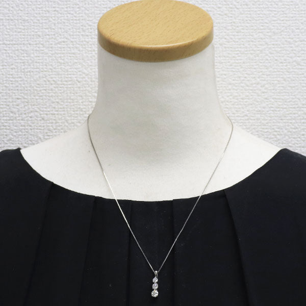 トリロジー Pt900/ Pt850 ダイヤモンド ペンダントネックレス 1.00ct