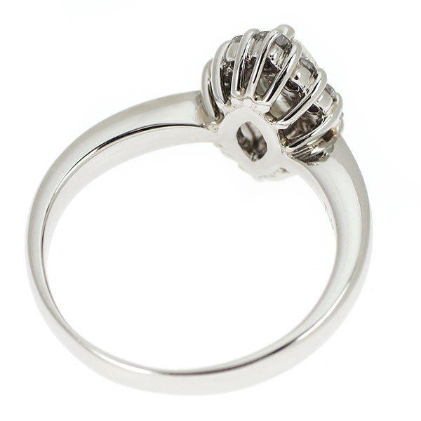 Pt900 マーキス ダイヤモンド リング 0.558ct D0.40ct