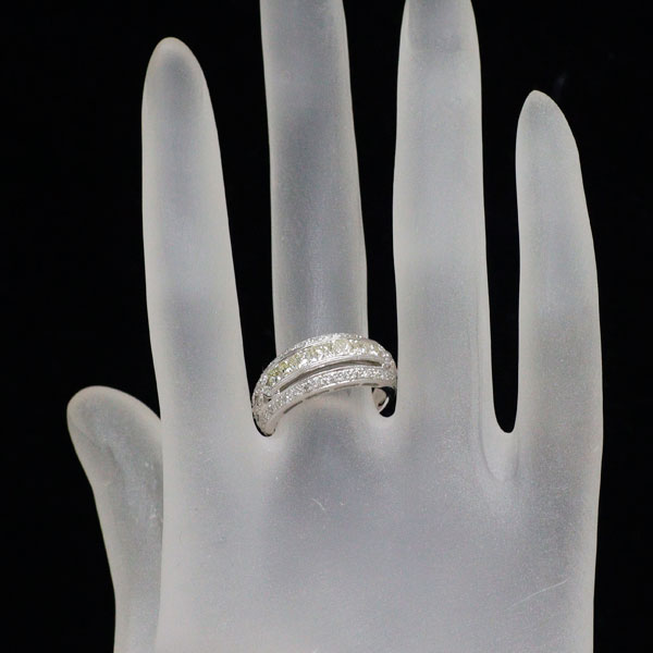 K18WG ダイヤモンド リング 1.32ct