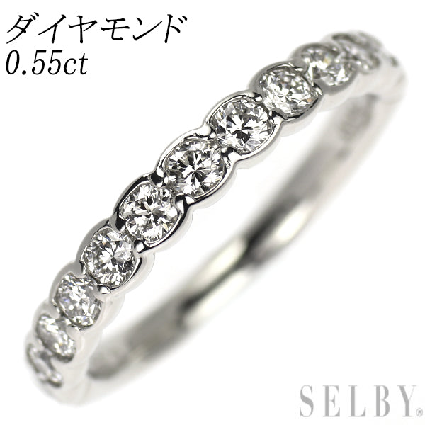 Pt900 ダイヤモンド リング 0.55ct ハーフエタニティ — セルビー