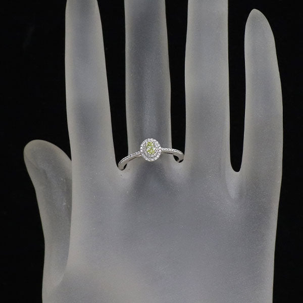 K18WG オーバル ダイヤモンド リング 0.128ct FLGY SI2 D0.13ct