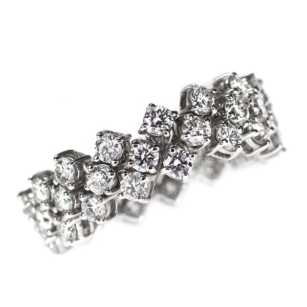 K18WG ダイヤモンド リング 2.50ct フルエタニティ