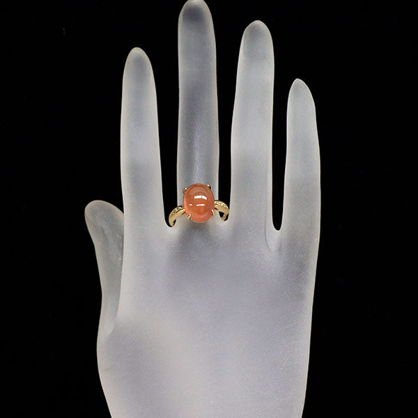 QVC K18YG ロードクロサイト ダイヤモンド リング 7.00ct D0.03ct