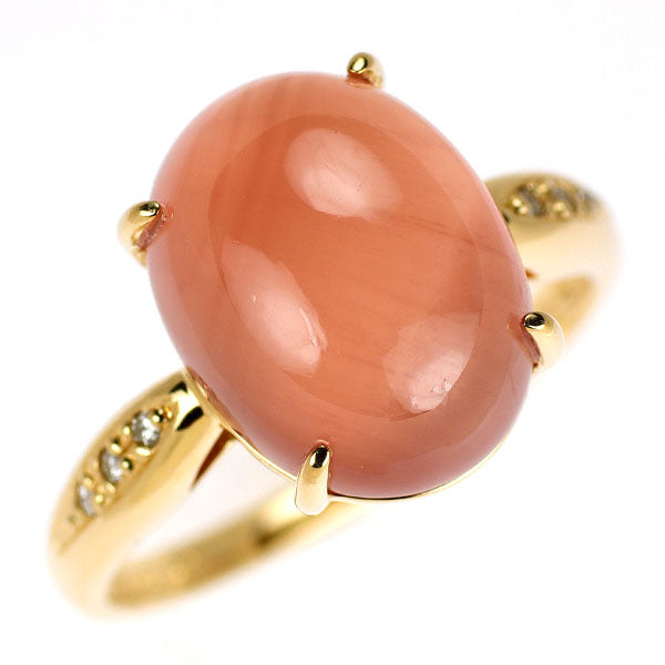 QVC K18YG ロードクロサイト ダイヤモンド リング 7.00ct D0.03ct