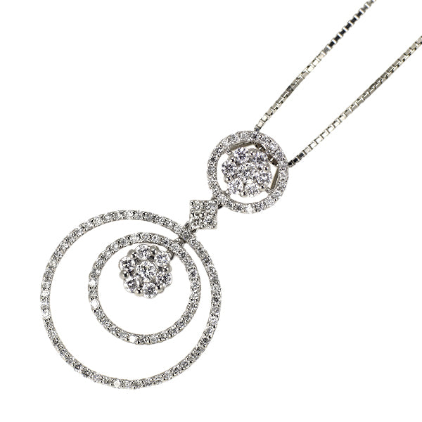 Pt900/ Pt850 ダイヤモンド ペンダントネックレス 0.72ct