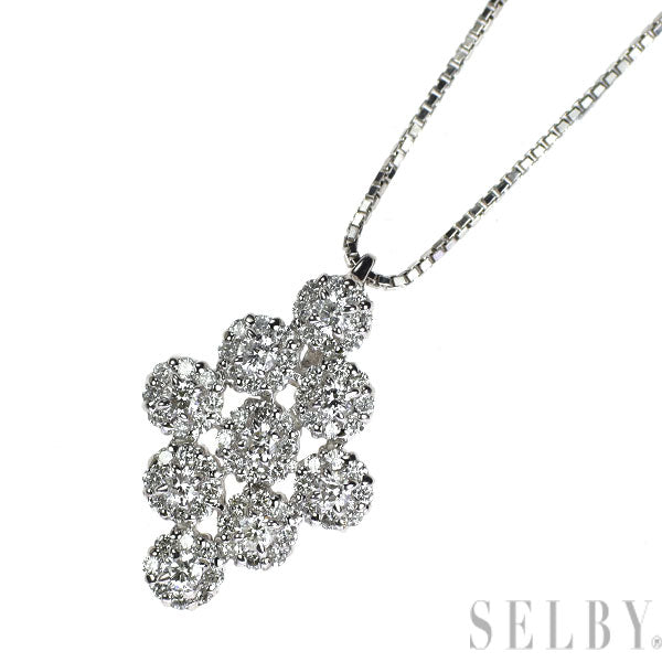 K18WG ダイヤモンド ペンダントネックレス 0.50ct