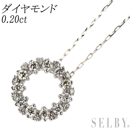 K18WG ダイヤモンド ペンダントネックレス 0.20ct — セルビー