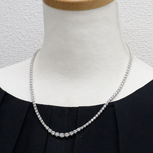 Pt900/ Pt850 ダイヤモンド テニス ネックレス 5.00ct — セルビー