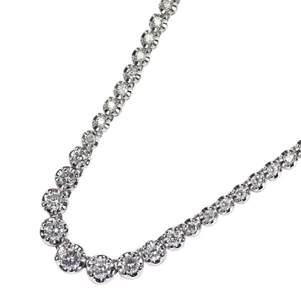 Pt900/ Pt850 ダイヤモンド テニス ネックレス 5.00ct