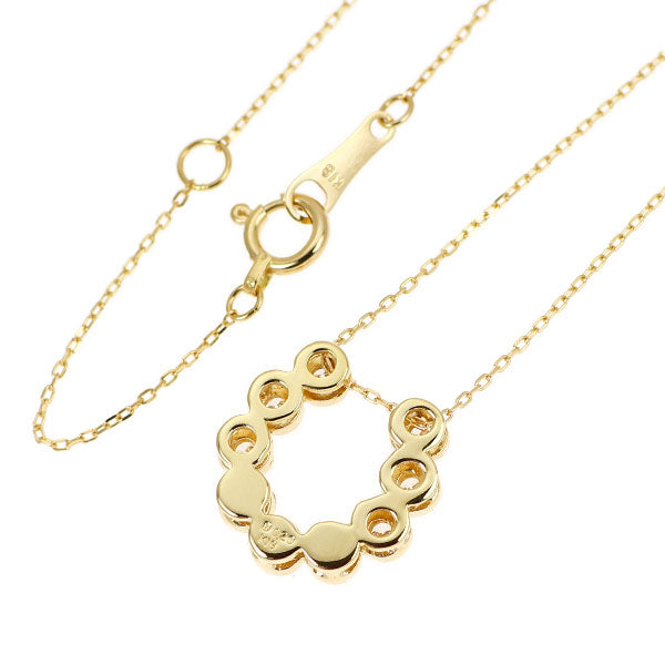 K18YG ダイヤモンド ペンダントネックレス 0.20ct 馬蹄