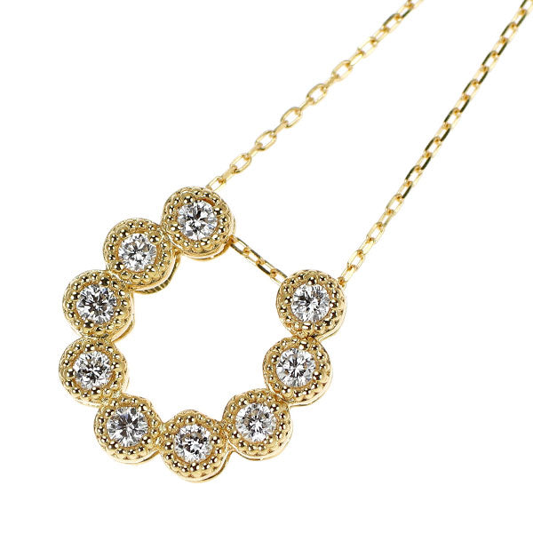 K18YG ダイヤモンド ペンダントネックレス 0.20ct 馬蹄