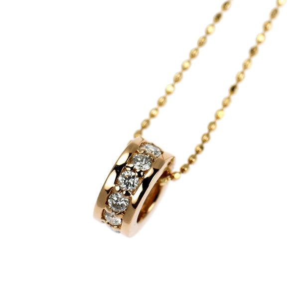 K18YG/PG ダイヤモンド ペンダントネックレス 0.30ct