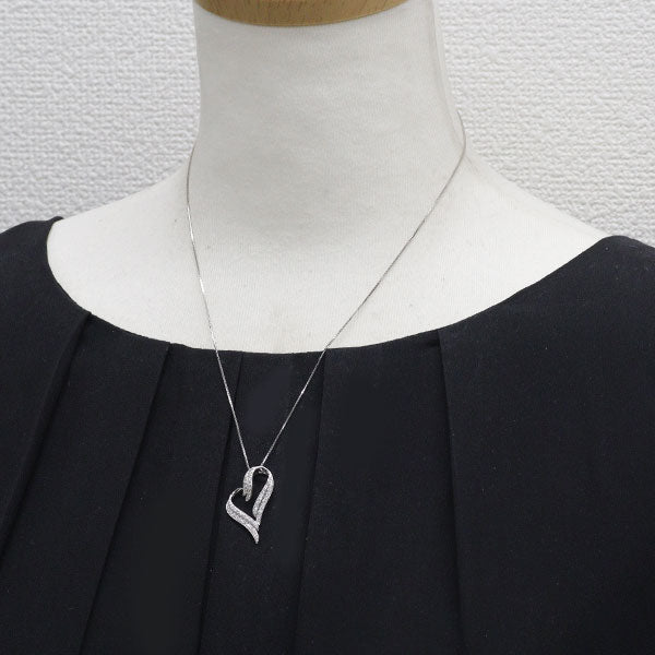 Pt900/ Pt850 ダイヤモンド ペンダントネックレス 0.40ct ハート