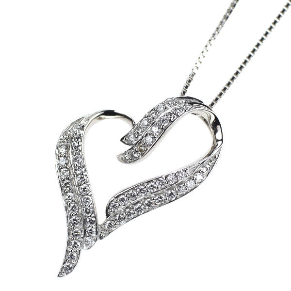 Pt900/ Pt850 ダイヤモンド ペンダントネックレス 0.40ct ハート