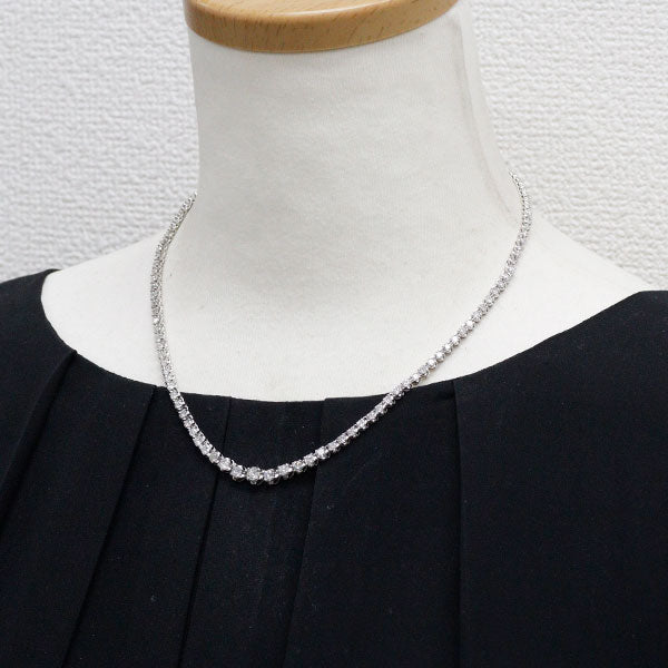 Pt850 ダイヤモンド ネックレス 5.54ct テニス