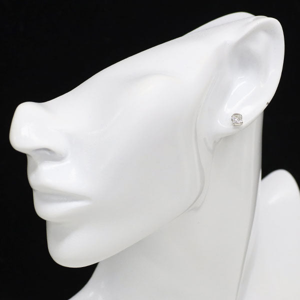 Pt900 プリンセスカット ダイヤモンド ピアス 0.707ct E SI2 スタッド