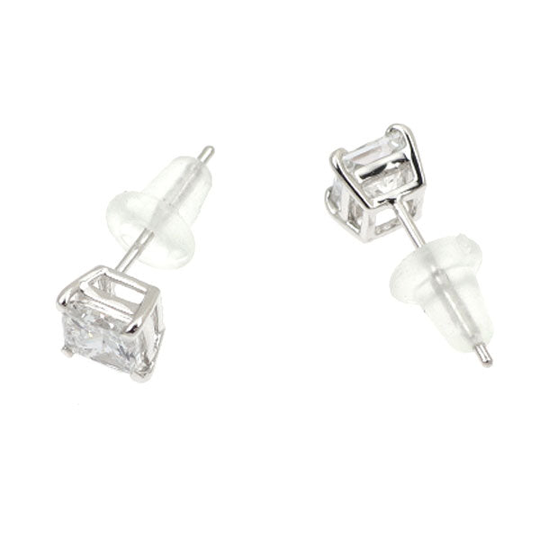 Pt900 プリンセスカット ダイヤモンド ピアス 0.868ct F/G SI1-2