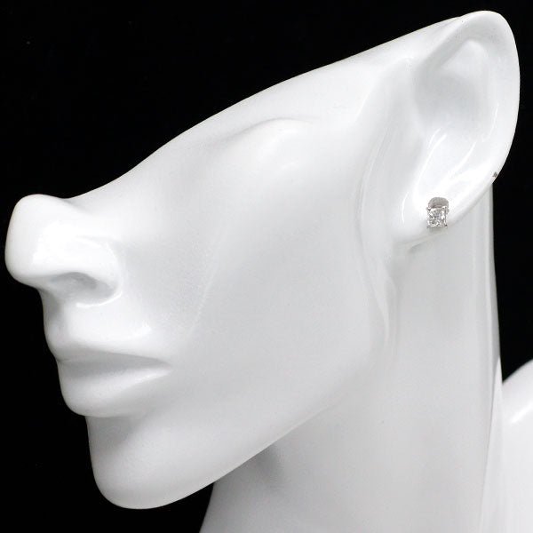 Pt900 プリンセスカット ダイヤモンド ピアス 0.868ct F/G SI1-2