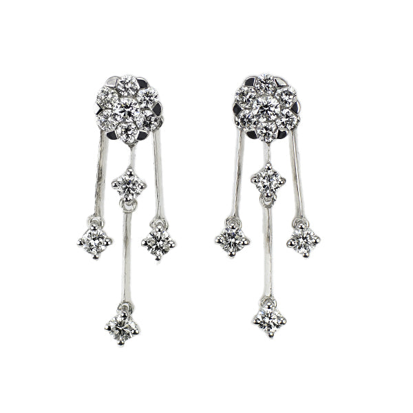 コロネット K18WG ダイヤモンド ピアス 0.60ct