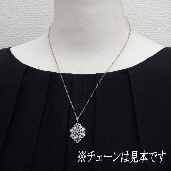 K18WG ダイヤモンド ペンダントトップ 0.176ct D0.95ct